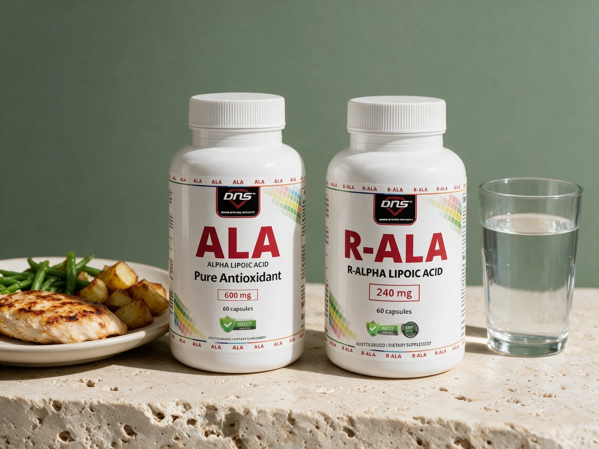 DNS ALA med 600 mg og DNS R-ALA med 240 mg