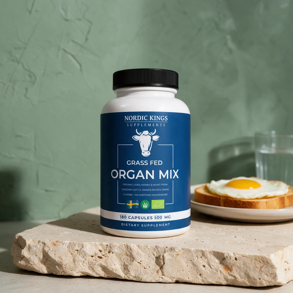 Nordic Kings Organ Mix, boks med 180 plantekapsler à 500 mg