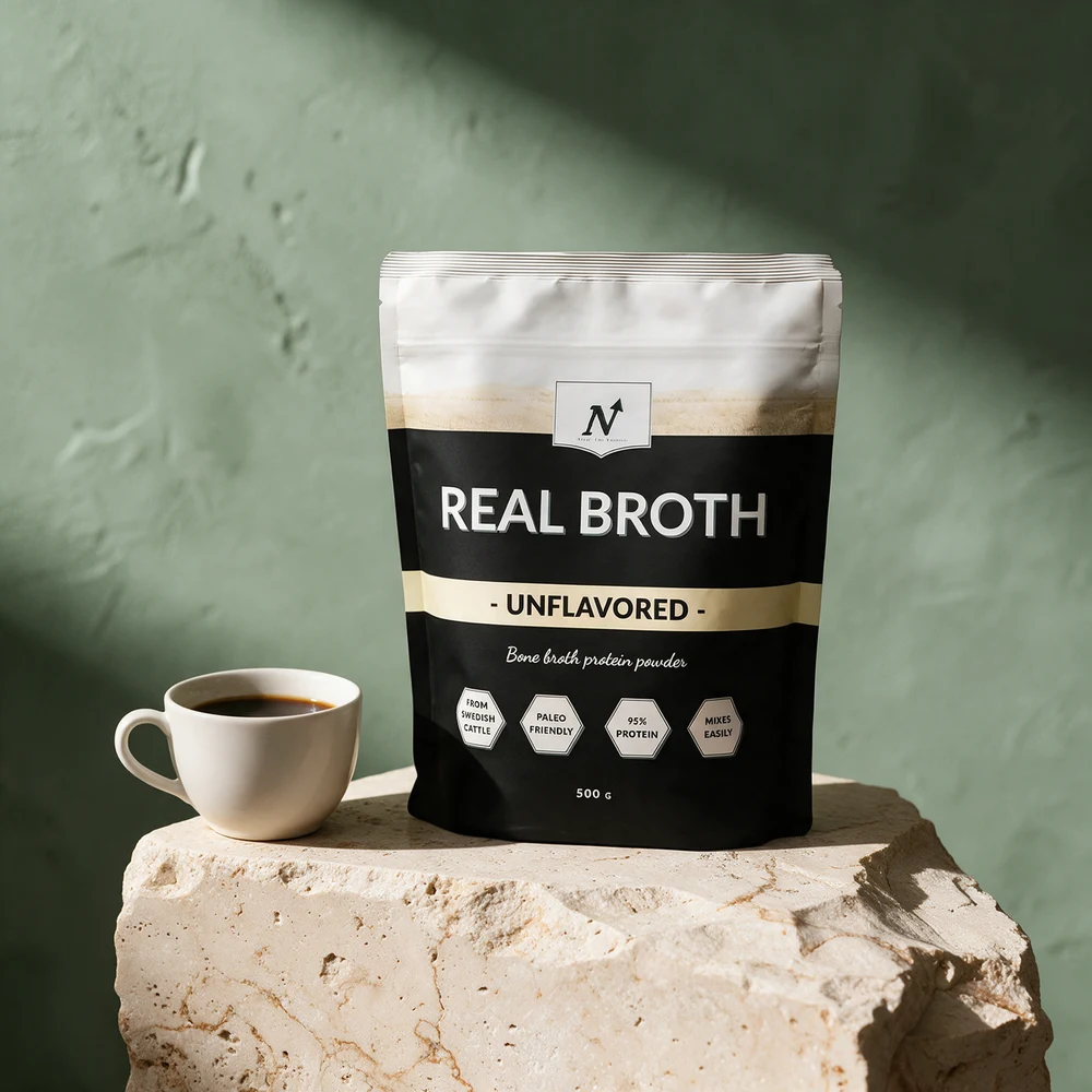 Nyttoteket Real Broth Unflavored, pose med buljongpulver uten smak