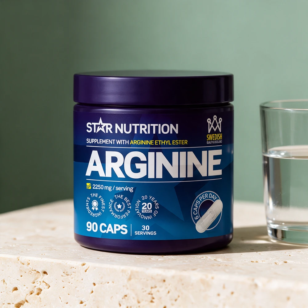 Star Nutrition Arginin PWO med 90 kapsler, seks om dagen
