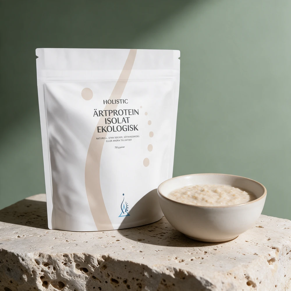 Holistic Ärtprotein Isolat Ekologisk, naturell pose uten sukker, søtningsmiddel eller andre tilsetninger