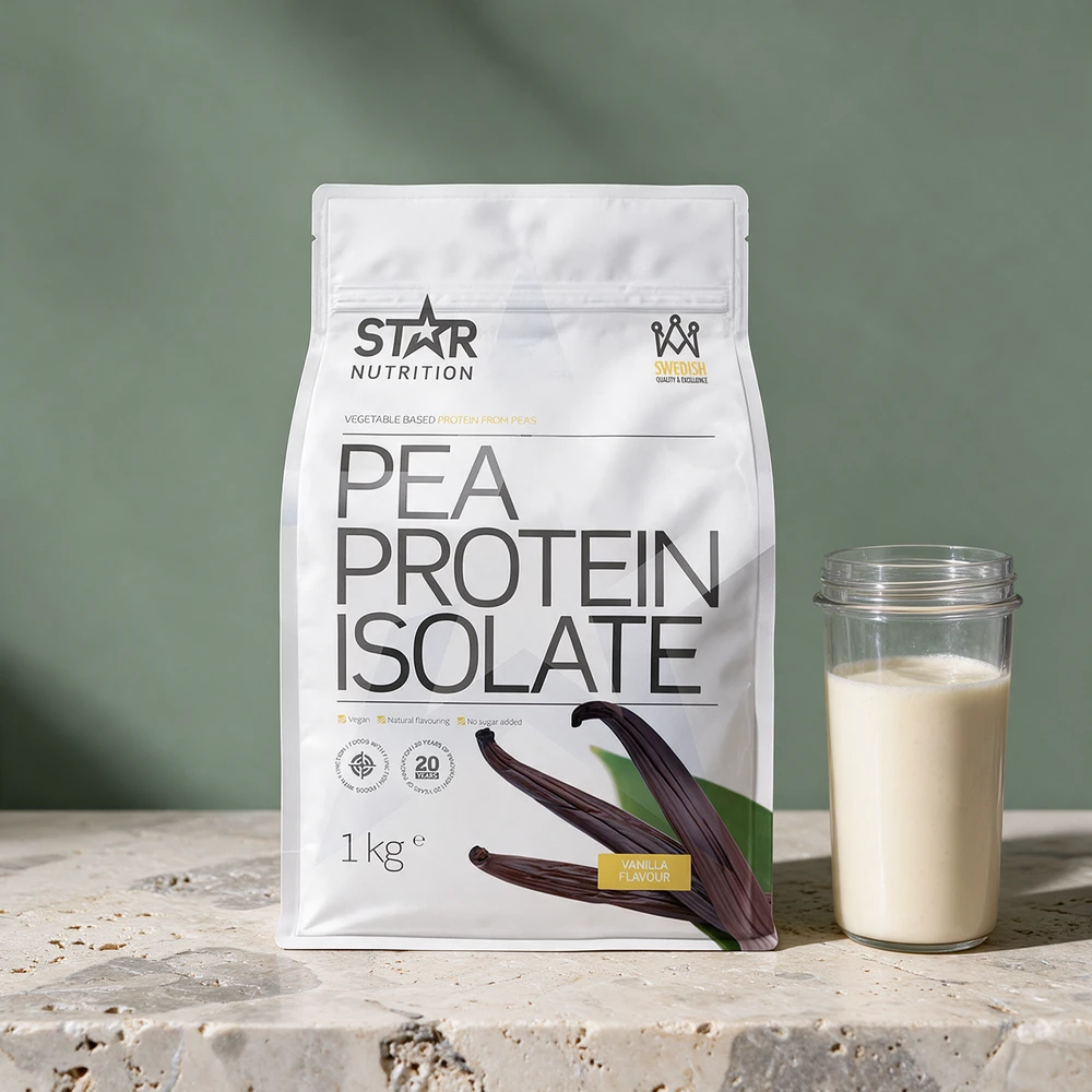 Star Nutrition Pea Protein Isolate, kilopose med teksten «vanilla flavour»