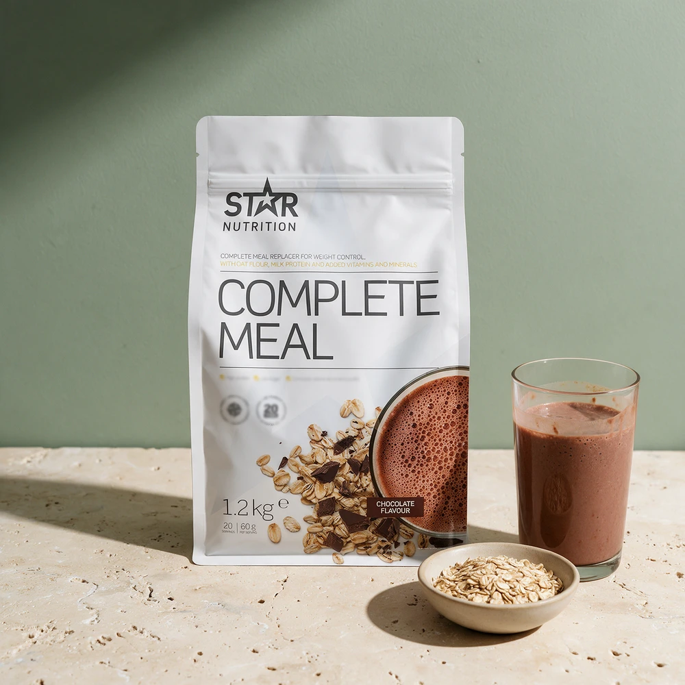 Star Nutrition Complete Meal Chocolate flavour, pose på 1,2 kg med 20 porsjoner à 60 gram