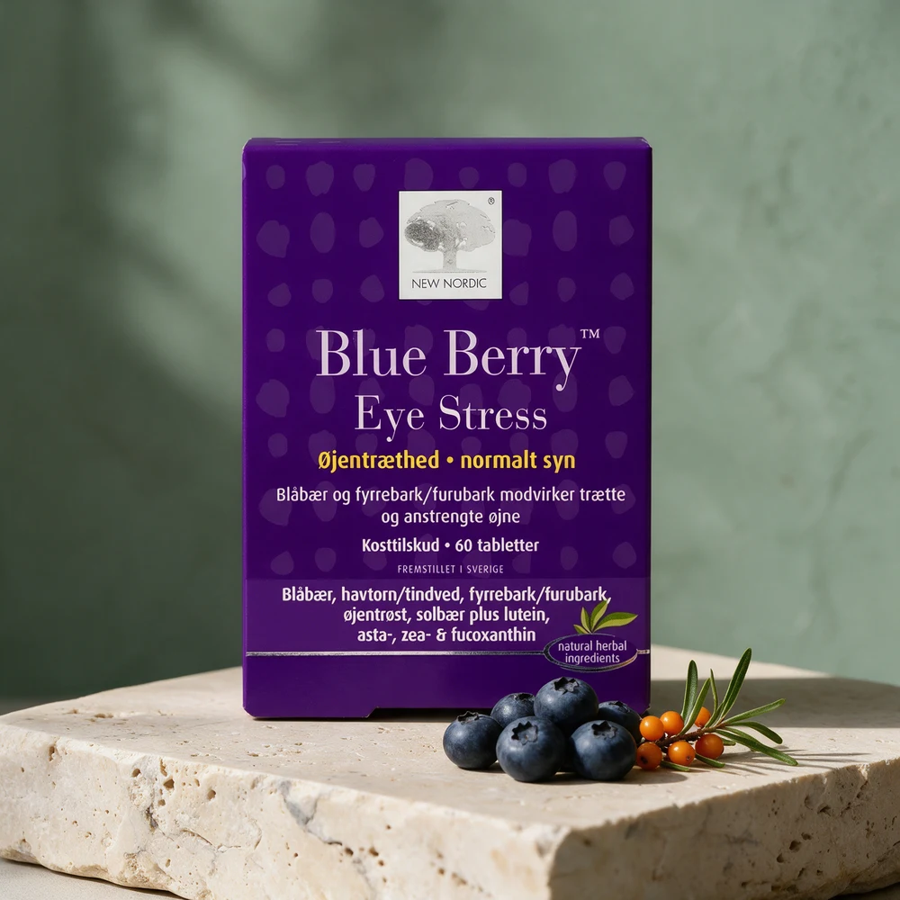 New Nordic Blue Berry Eye Stress, eske med 60 tabletter