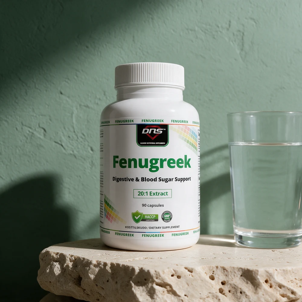 DNS Fenugreek 20:1 ekstrakt, boks med 90 kapsler