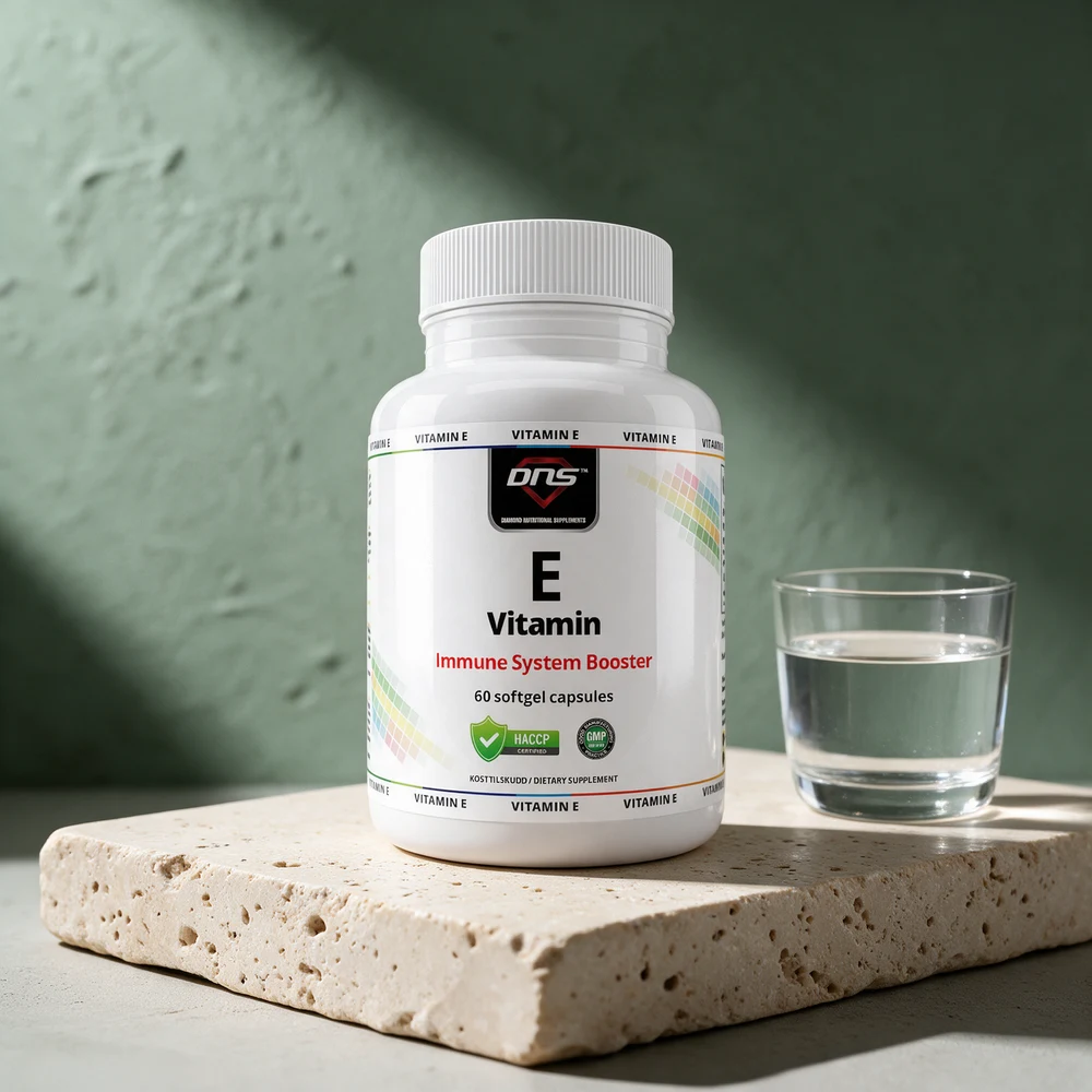 DNS E-vitamin, boks med 60 softgel-kapsler