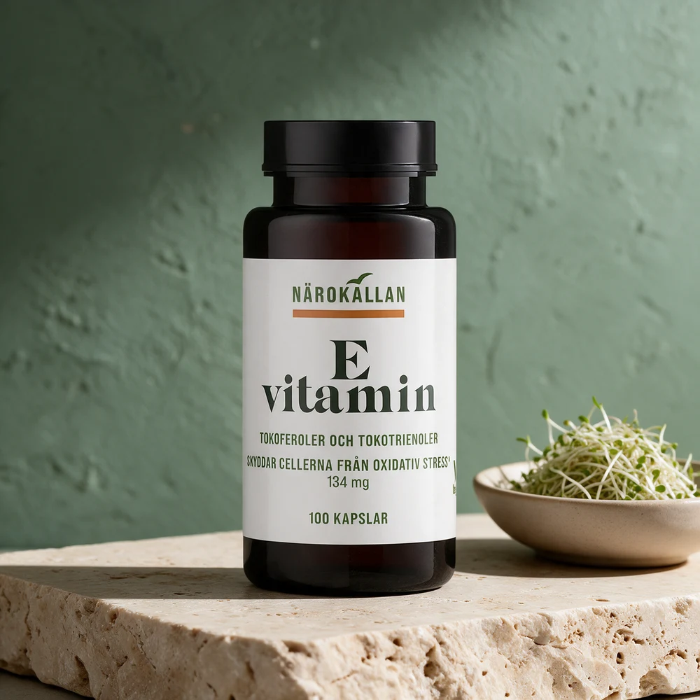 Närokällan E-vitamin, boks med 100 kapsler à 134 mg