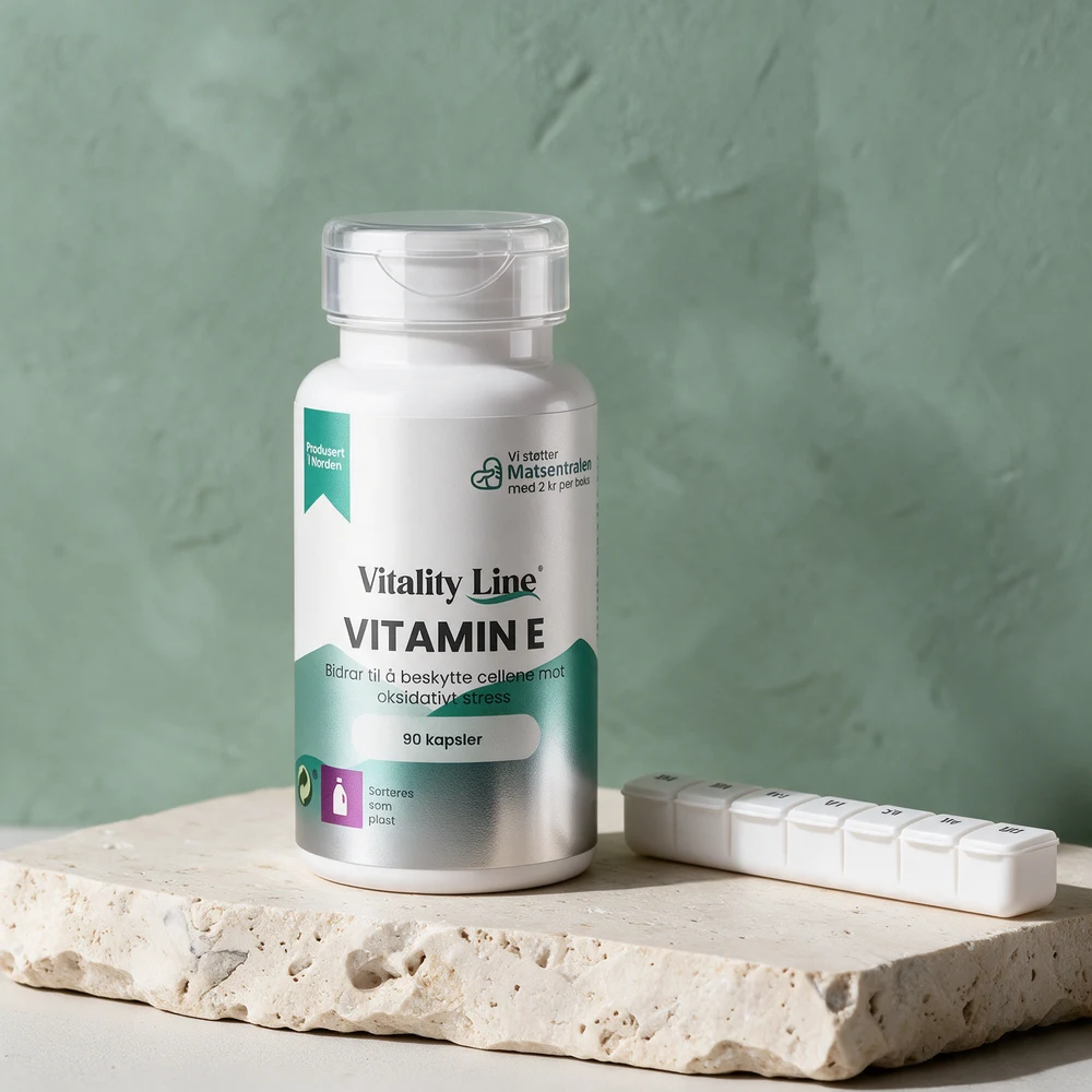 Vitality Line Vitamin E, boks med 90 kapsler