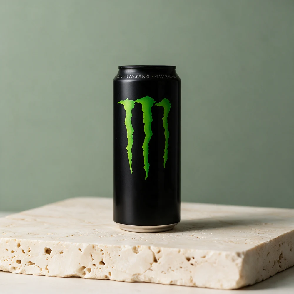 Monster Energy Original, svart 500 ml-boks med grønn klo