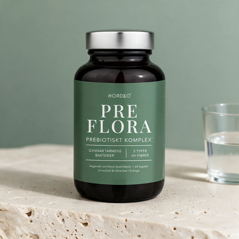 Nordbo PreFlora, 60 kapsler med fem typer fiber