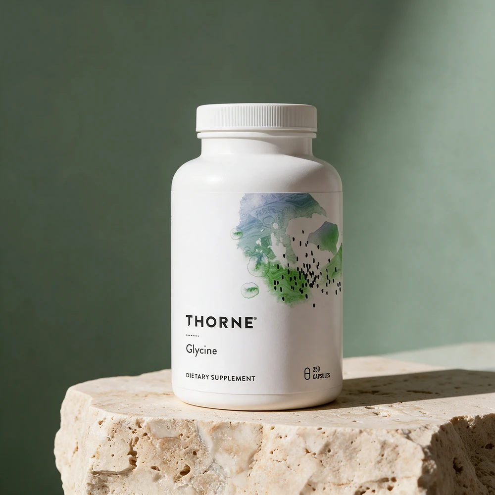 Thorne Glycine, boks med 250 kapsler à 500 mg