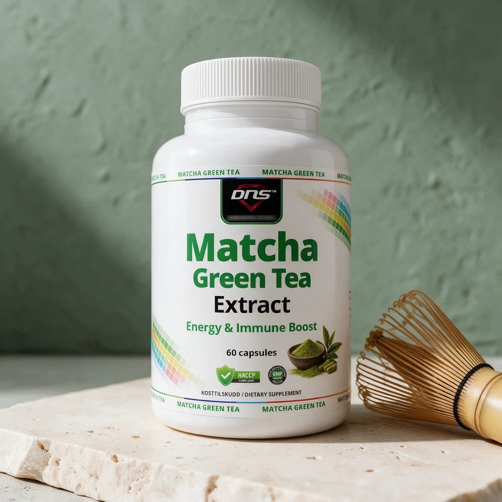 DNS Matcha Green Tea Extract med «Matcha Green Tea Extract» og «60 capsules» på etiketten