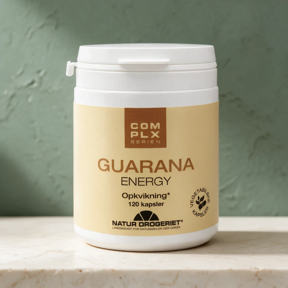 Natur-Drogeriet Guarana Energy, boks med 120 vegetabilske kapsler