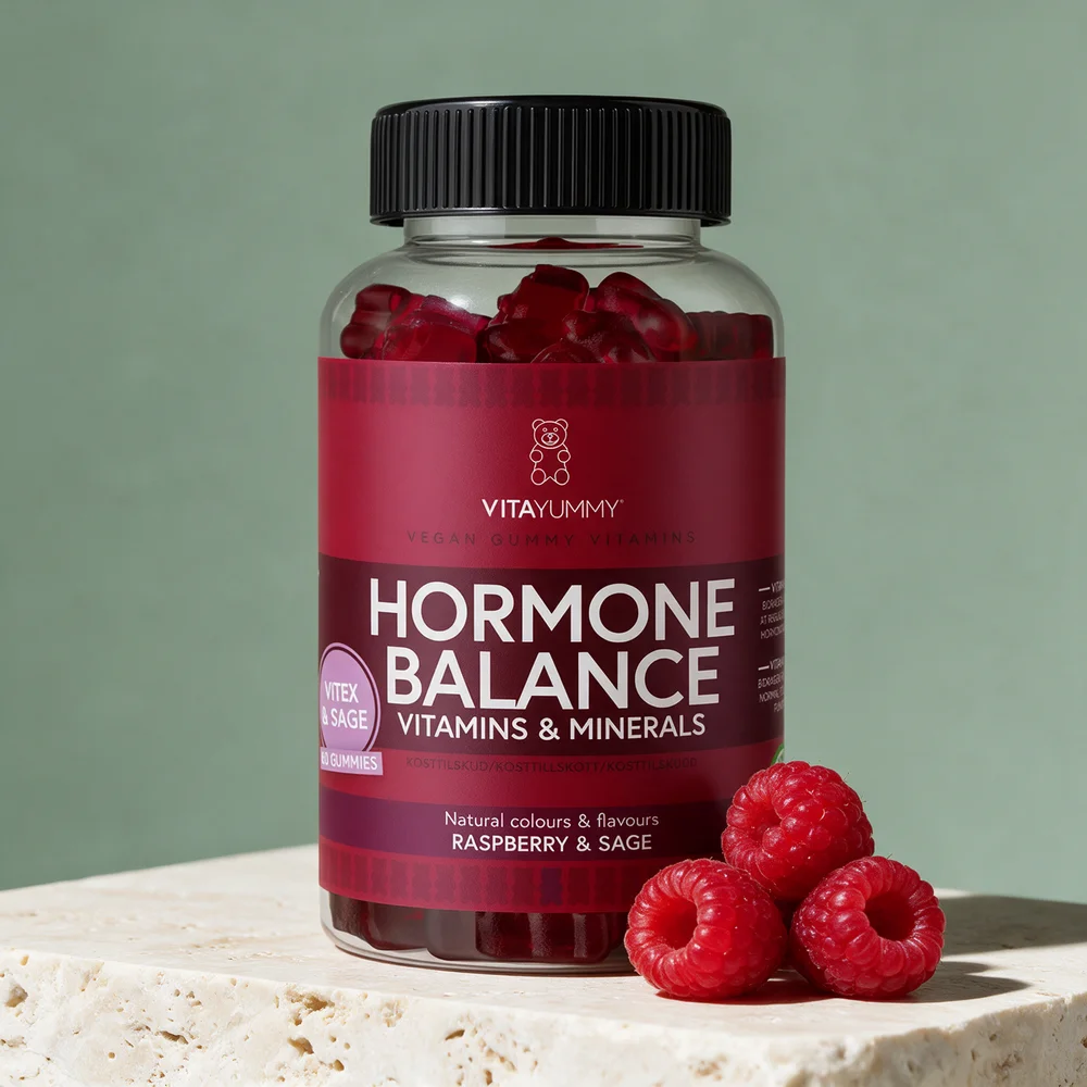 VitaYummy Hormone Balance, gjennomsiktig boks med 60 gummibjørner