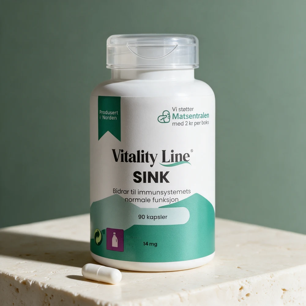 Vitality Line Sink + B6 med en løs kapsel foran boksen