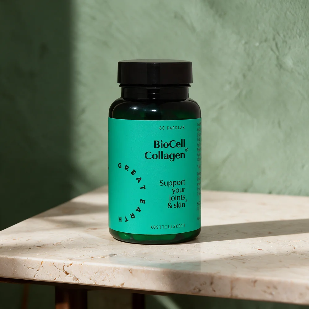 Great Earth BioCell Collagen, flaske med 60 kapsler