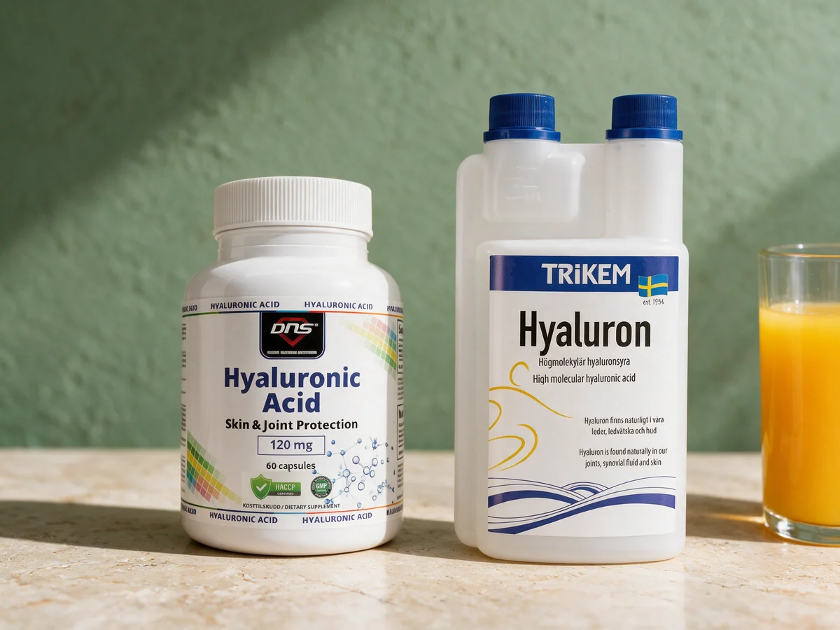 DNS Hyaluronic Acid i kapsler og Trikem Hyaluron som væske