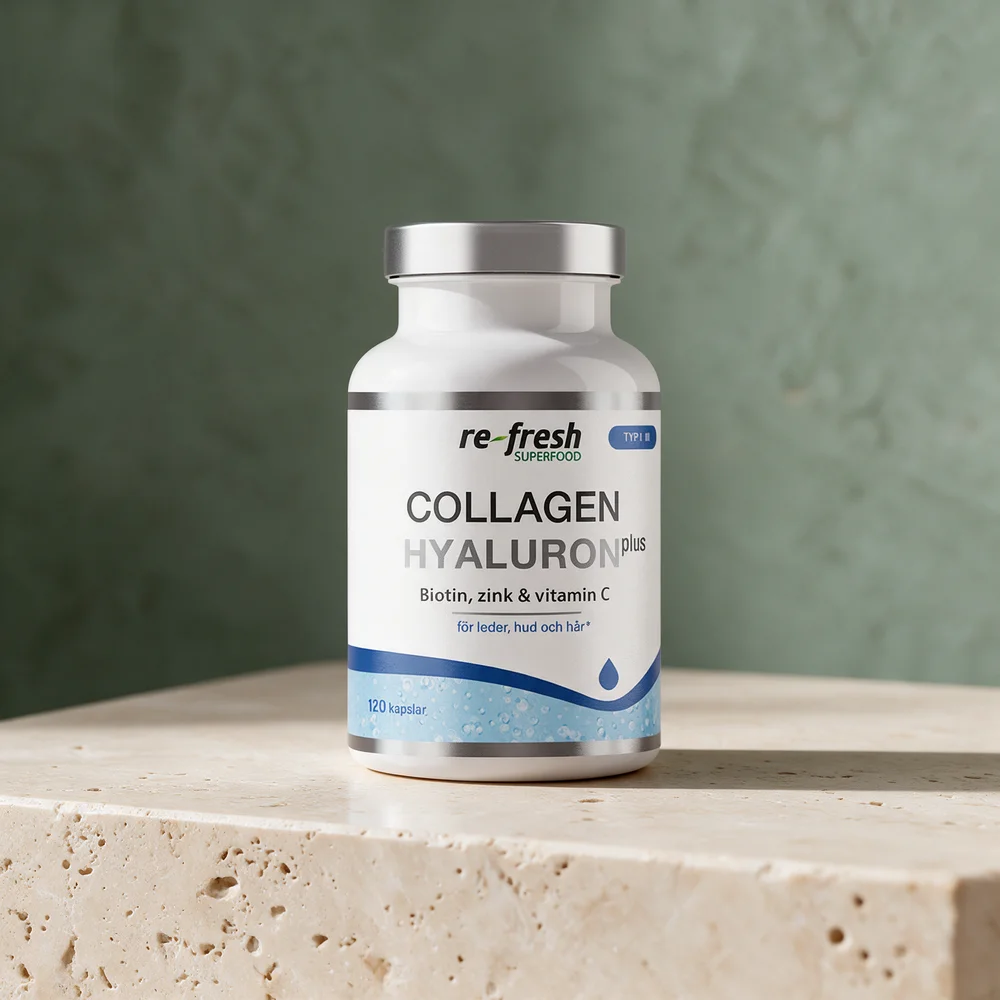 Re-Fresh Collagen Hyaluron Plus, boks med 120 kapsler