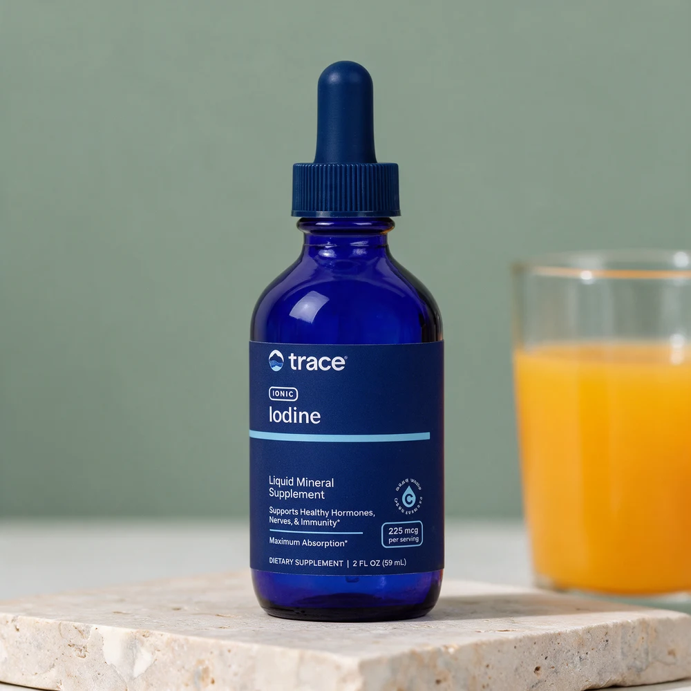 Trace Minerals Liquid Ionic Iodine, 59 ml dråpeflaske med pipette