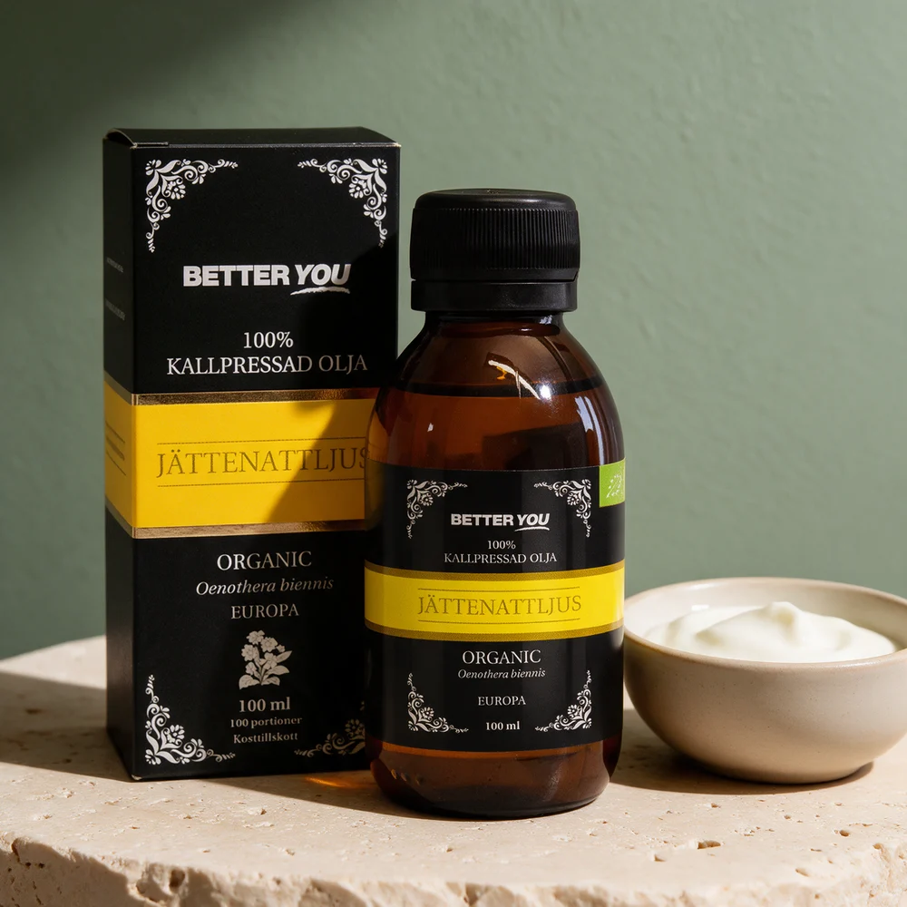 Better You Kjempenattlysolje ECO, flaske med 100 ml kaldpresset olje