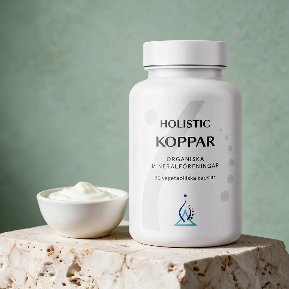 Holistic Kobber, hvit boks med 90 vegetabilske kapsler