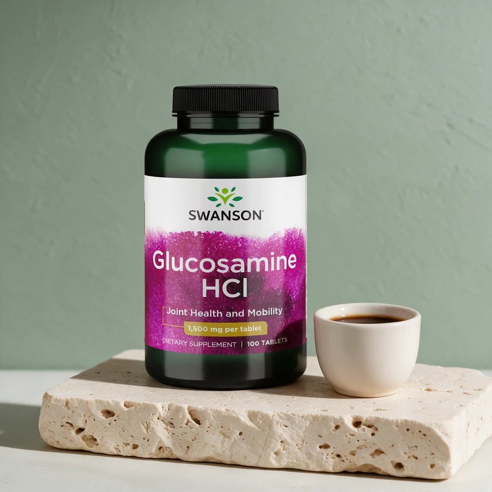 Swanson Glucosamine HCl med 1 500 mg glukosamin per tablett, 100 tabletter