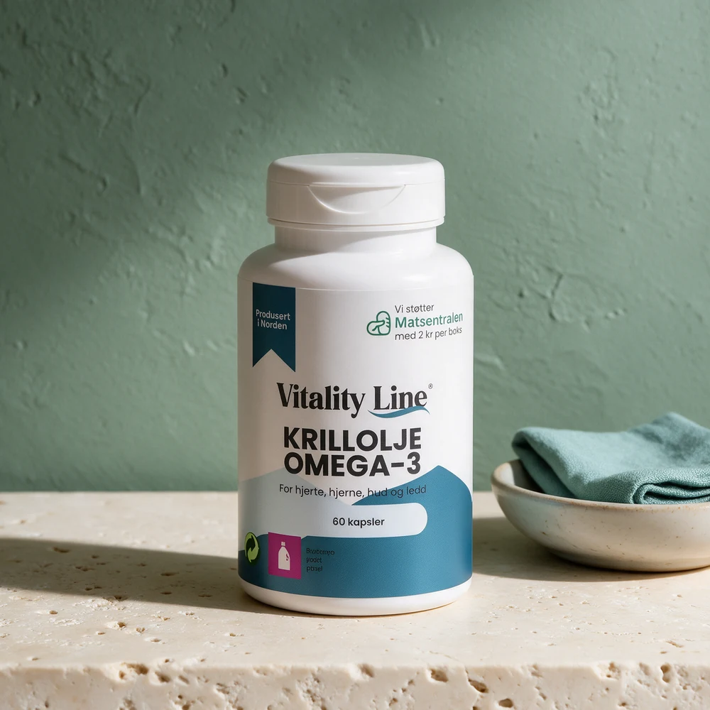 Vitality Line Krillolje Omega-3 med 60 kapsler