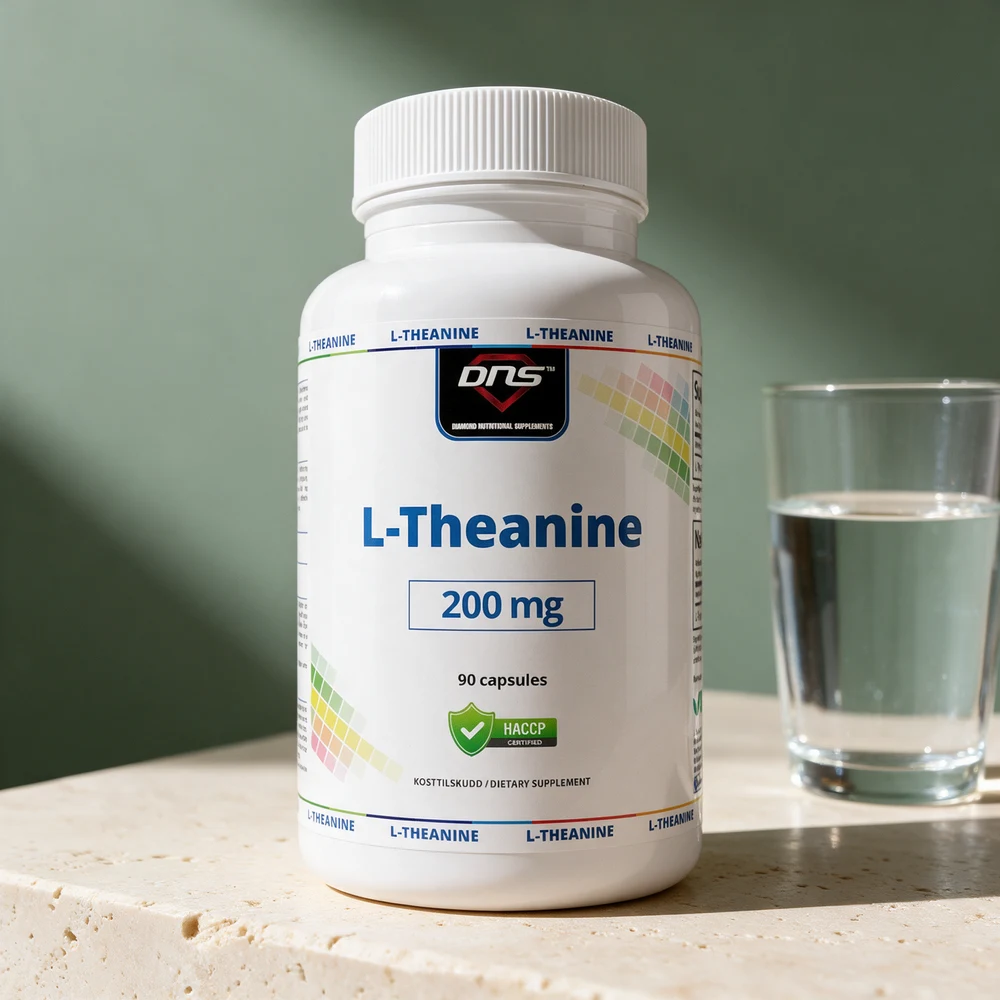 DNS L-Theanine, boks med 90 kapsler à 200 mg teanin