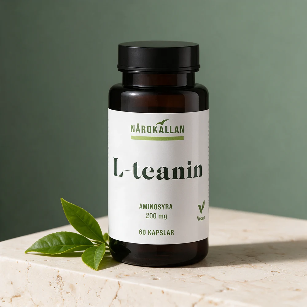 Närokällan L-teanin, boks med 60 kapsler à 200 mg