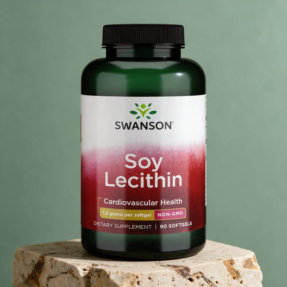 Swanson Soy Lecithin, boks med myke kapsler à 1,2 gram