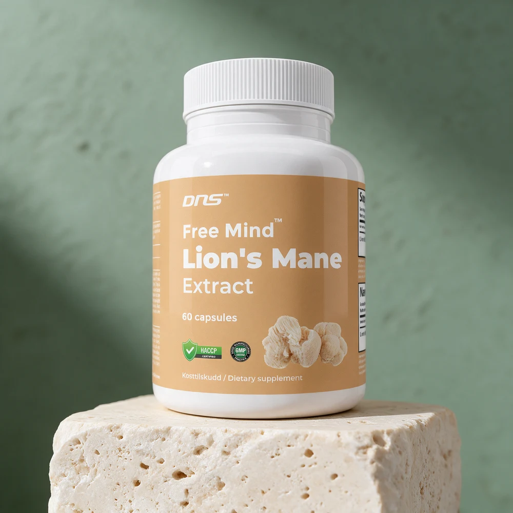 DNS Lions Mane Extract, hvit boks