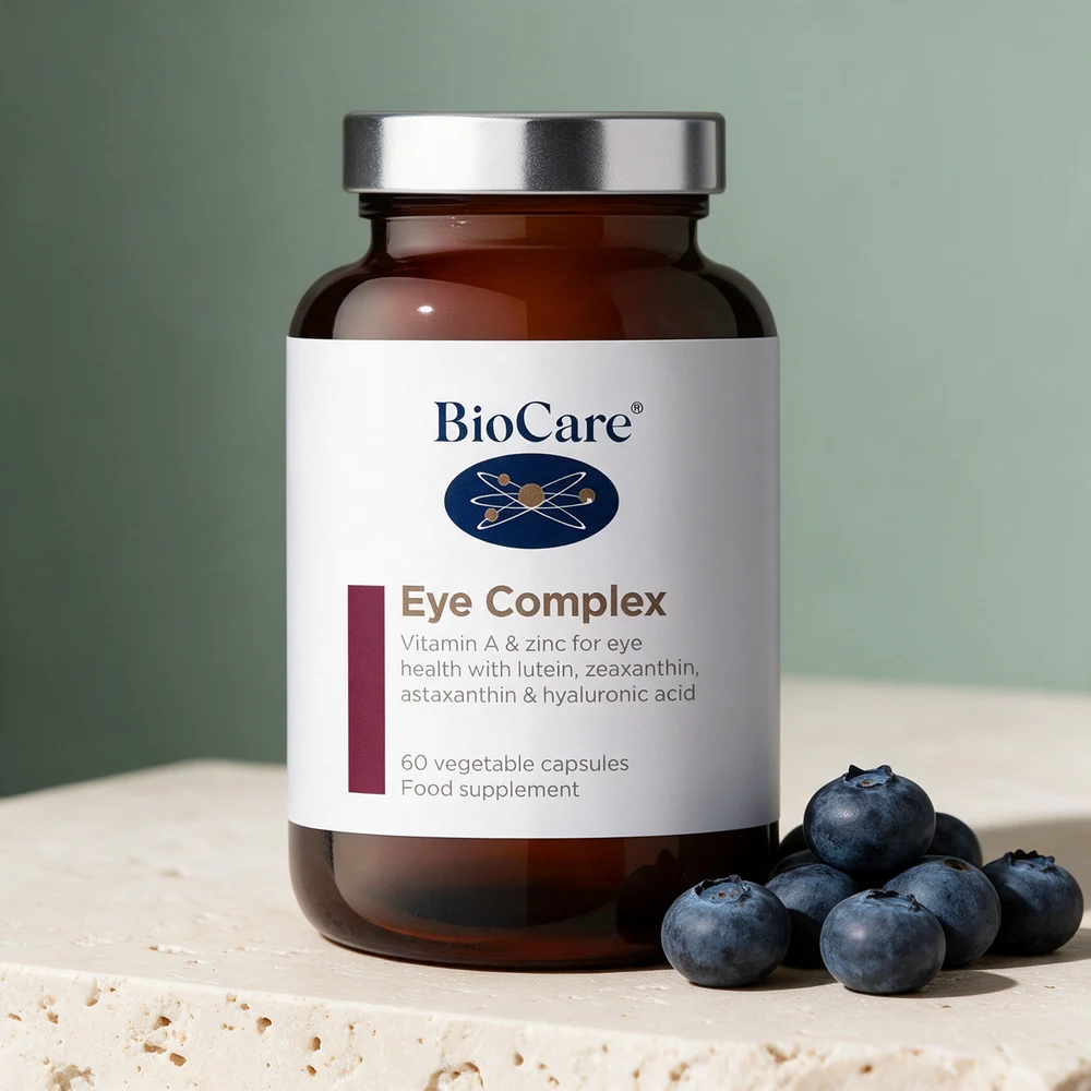 BioCare Eye Complex, brun glassboks med 60 kapsler