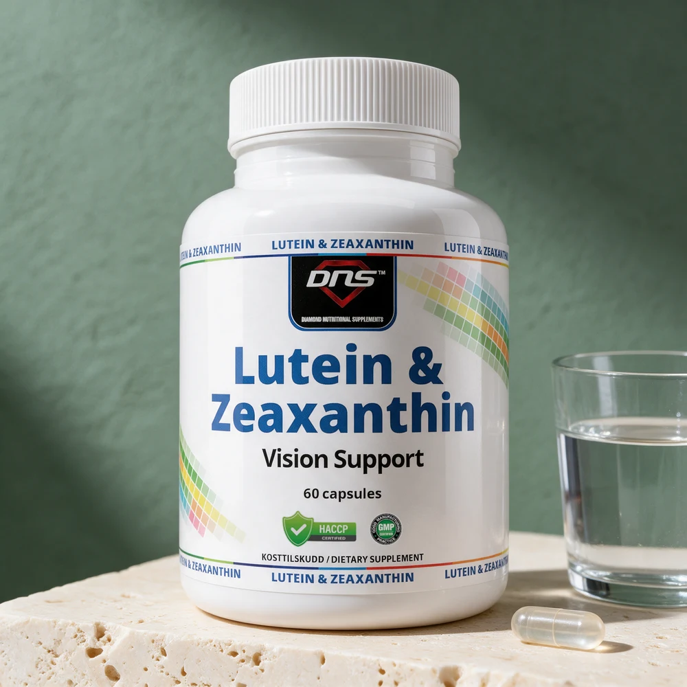 DNS Lutein & Zeaxanthin, hvit boks med 60 kapsler