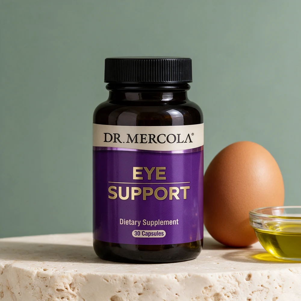 Dr. Mercola Eye Support, mørk flaske med 30 kapsler