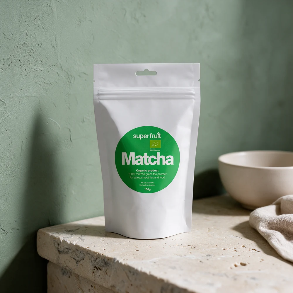Superfruit Matcha, pose med 100 gram økologisk matcha