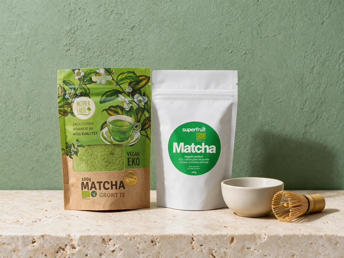 Mother Earth Matcha Premium og Superfruit Matcha