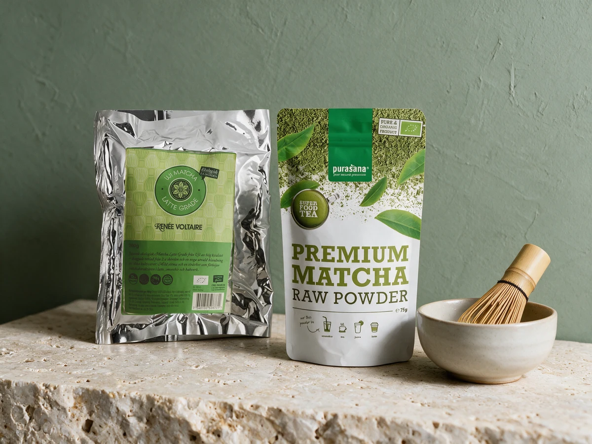 Renée Voltaire Uji Latte Grade og Purasana Matcha Raw