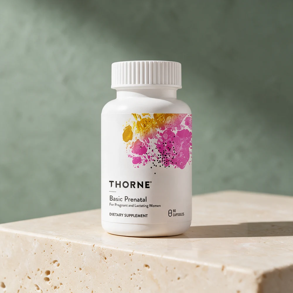 Thorne Basic Prenatal, hvit boks med 90 kapsler for gravide og ammende