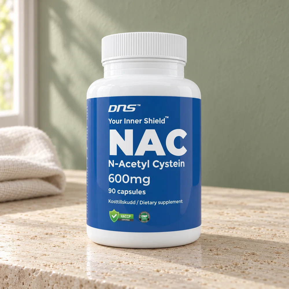 DNS NAC 600 mg, boks med 90 kapsler