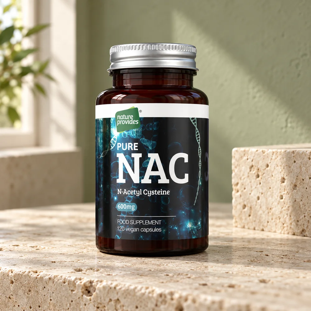 Nature Provides PURE NAC 600 mg, boks med 120 veganske kapsler