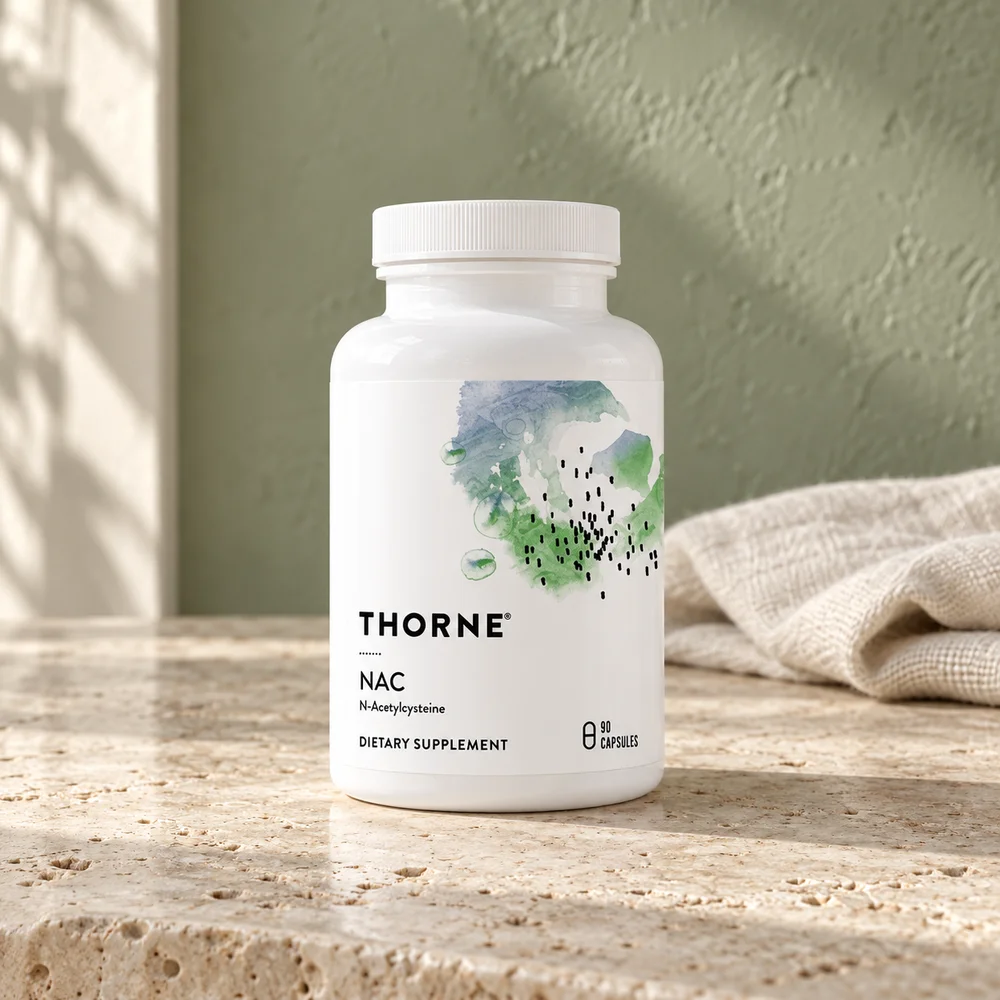 Thorne NAC N-Acetylcysteine, boks med 90 kapsler