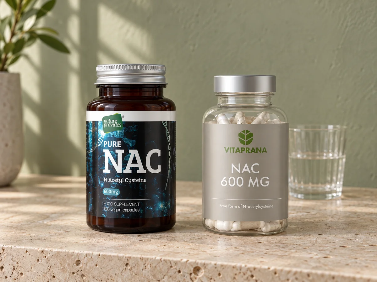 Nature Provides PURE NAC med 120 kapsler og Vitaprana NAC med 100 kapsler