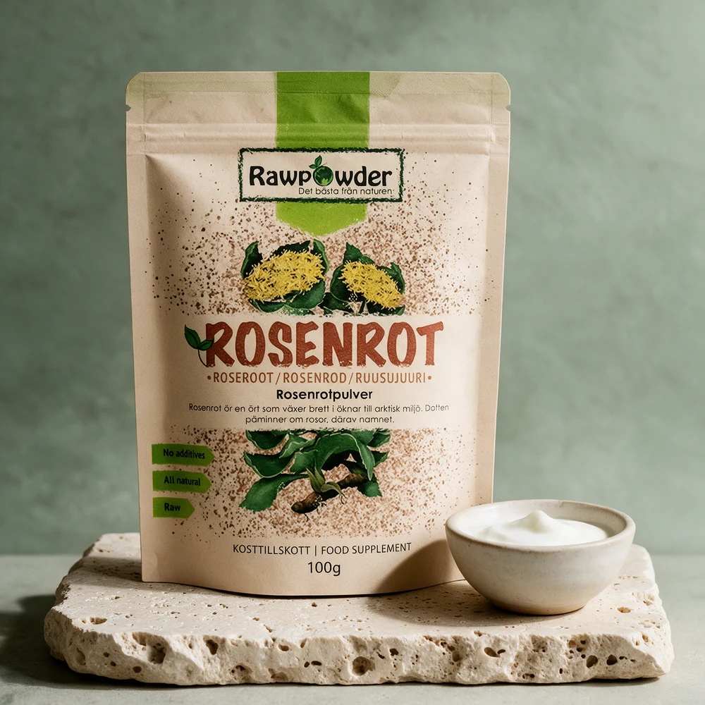 Rawpowder Rosenrot, økologisk rosenrotpulver 100 g