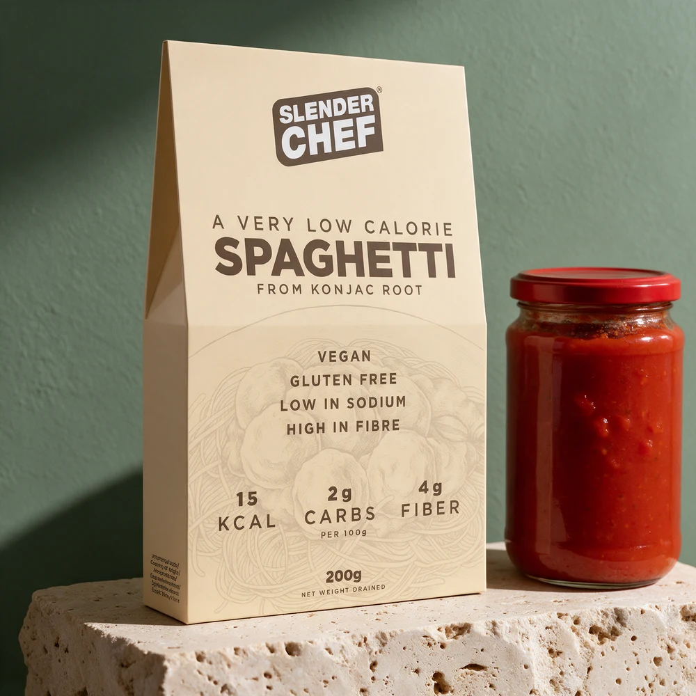 Slender Chef «A very low calorie spaghetti from konjac root», 200 g avrent vekt