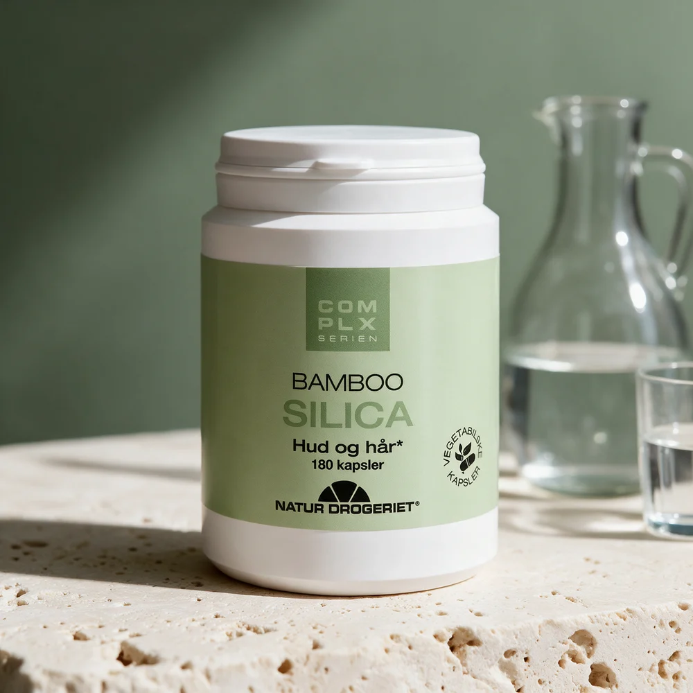Natur-Drogeriet Bamboo Silica Complex, bred boks med 180 vegetabilske kapsler