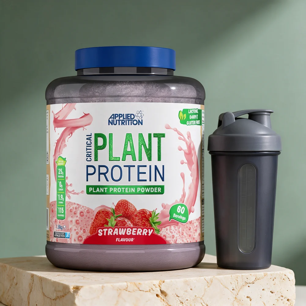 Applied Nutrition Critical Plant Protein, boks med 1,8 kg og jordbærsmak