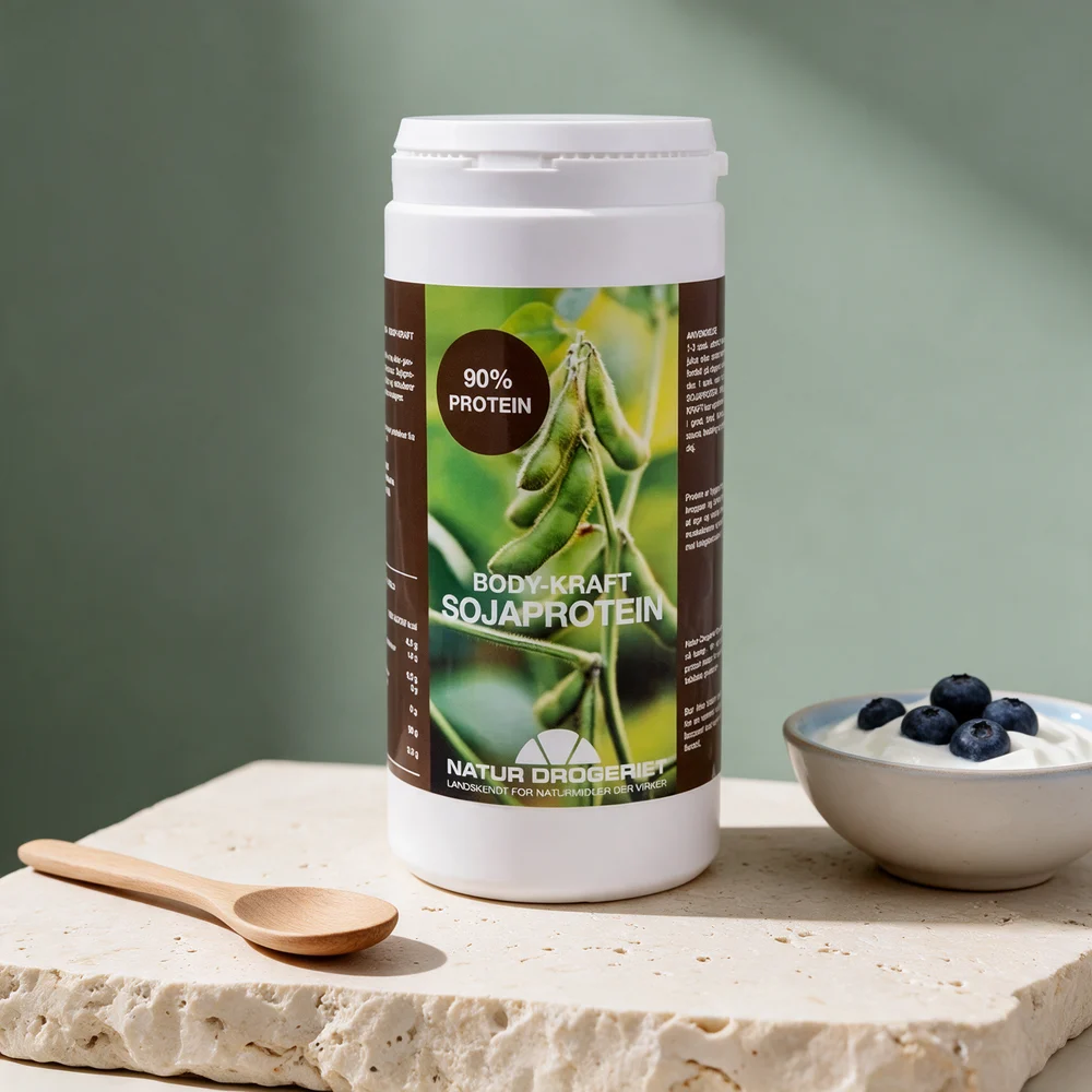 Body Kraft Soyaproteinpulver, hvit boks med 400 gram uten smak