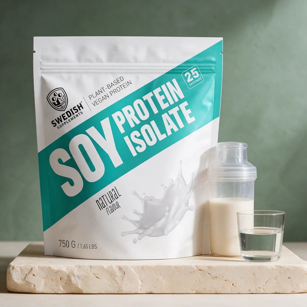 Swedish Supplements Soy Protein Isolate, pose med 750 gram naturell