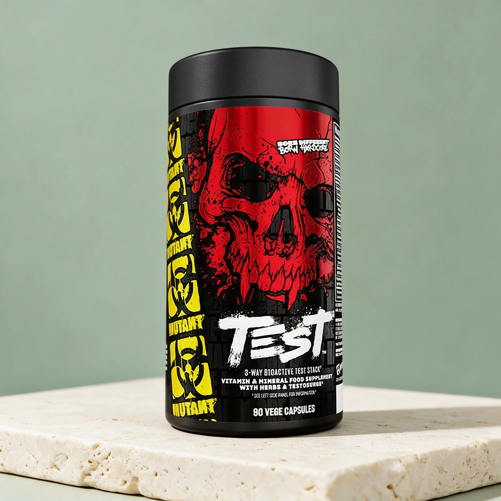 Mutant Test i sort boks merket for vegetabilske kapsler