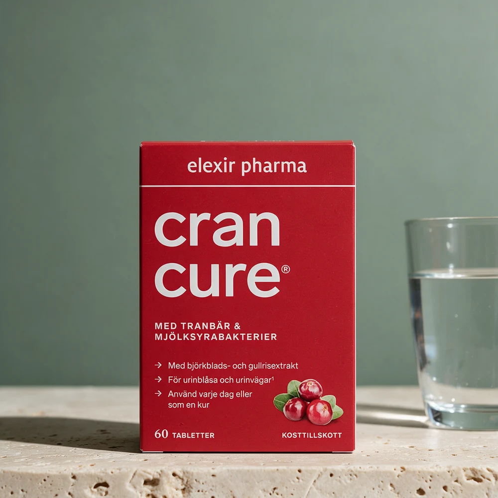 Elexir Pharma Cran Cure, eske med 60 tabletter med tranebær og melkesyrebakterier